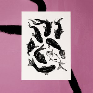 Pisces - Risography Art Print