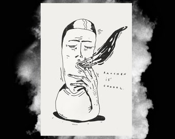 Rauchen is coooool - Risografie Kunstdruck