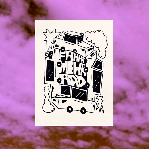 Ride more bike — Risography art print