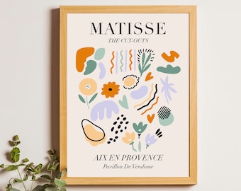 Ritaglio Matisse, Foglia matisse, Stampa Matisse, Poster Matisse, Stampa Museo Matisse, Poster espositivo, Stampa arte astratta, Decorazione d'arte murale