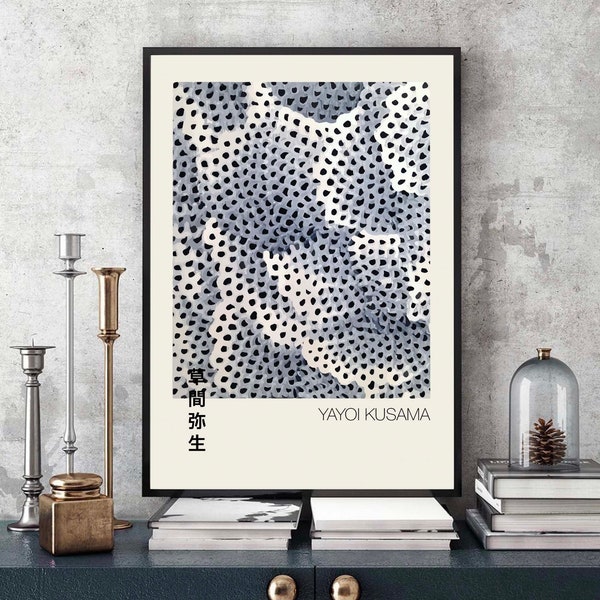 Yayoi Kusama Poster, Yayoi Kusama Print, Yayoi Kusama Exhibition Poster, Japanese Art, Vintage Art Poster, Home Wall Decor, Abstract Art