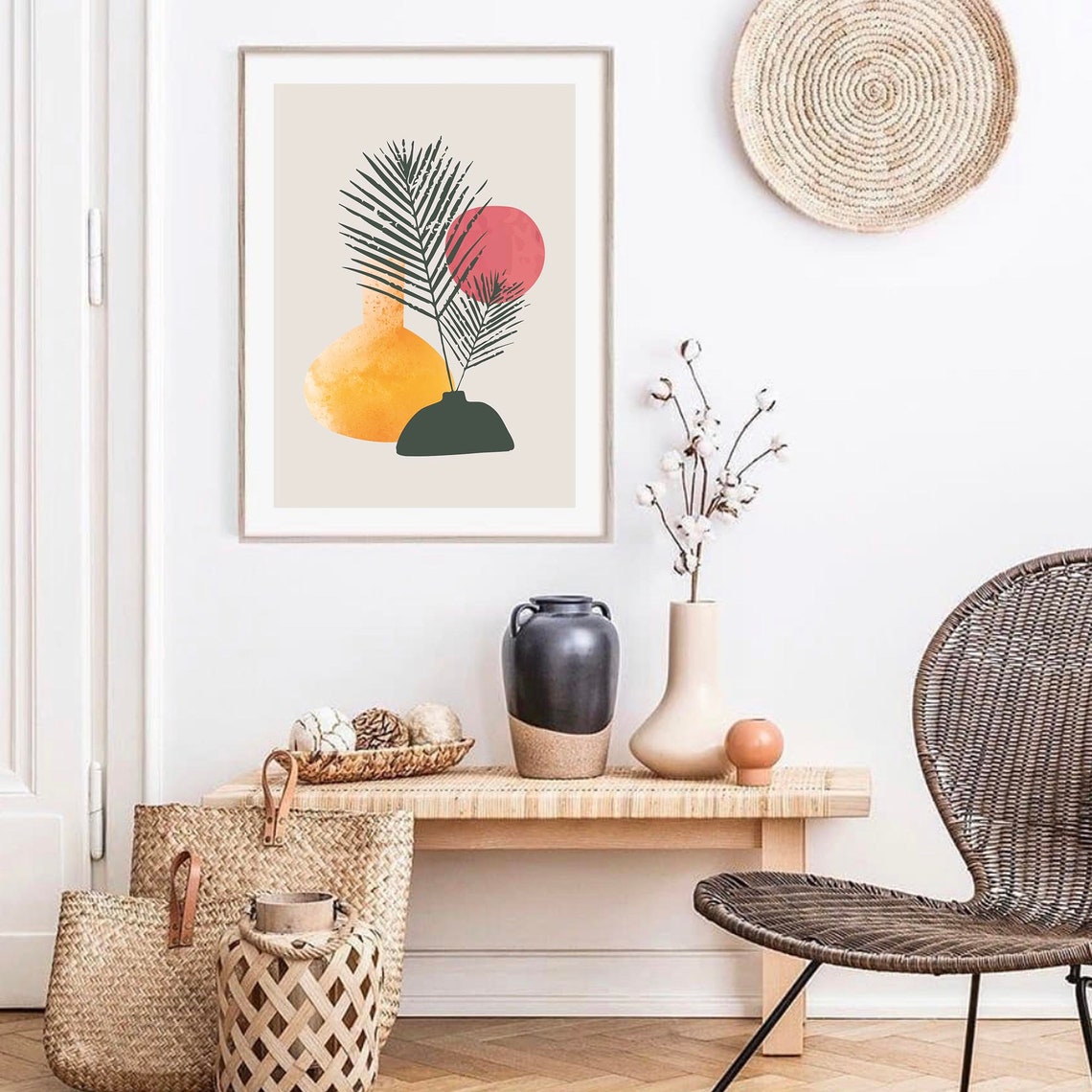 Botanical Print Botanical Wallpaper Boho Decor Abstract - Etsy