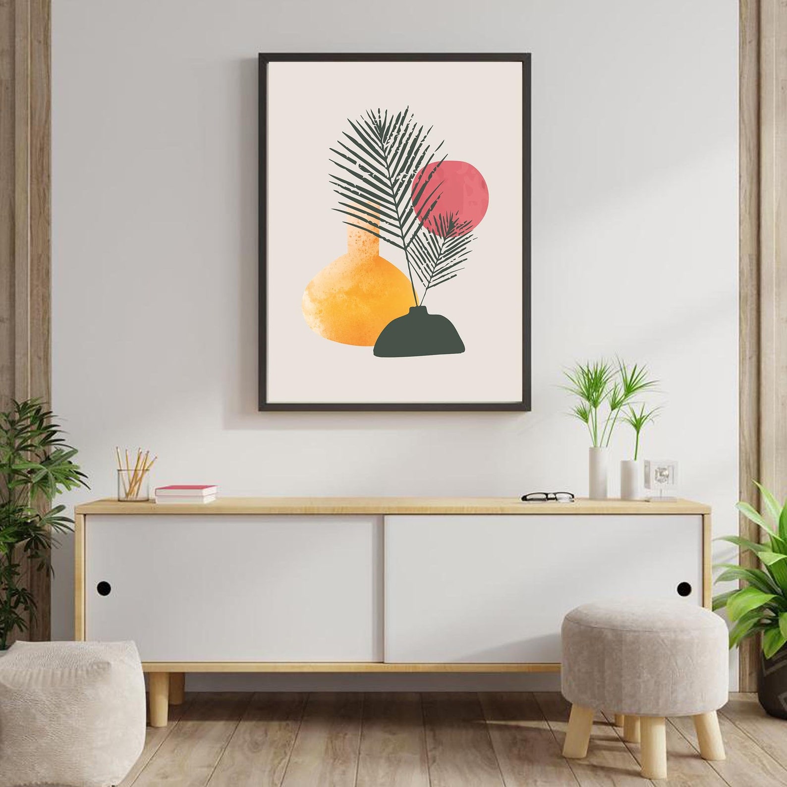 Botanical Print Botanical Wallpaper Boho Decor Abstract - Etsy