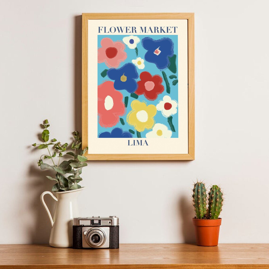 Flower Market Print Flower Market Poster Flower Market Lima Etsy