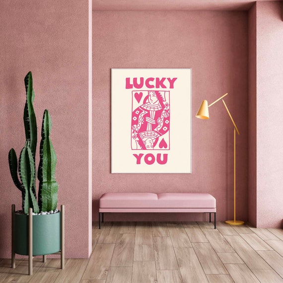 Lucky You Print Lucky You Poster Queen of Hearts Print - Etsy Israel Lucky You Print Lucky You Poster Queen of Hearts Print - Etsy Israel