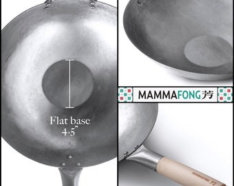 Craft Wok Wok piatto in acciaio al carbonio martellato a mano con