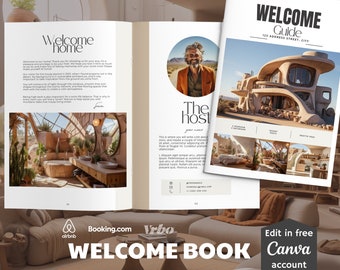 Airbnb Welcome Book Template Beach | Modern Beach House | Airbnb House Guide Canva | Airbnb Guidebook | Beach Vacation Rental