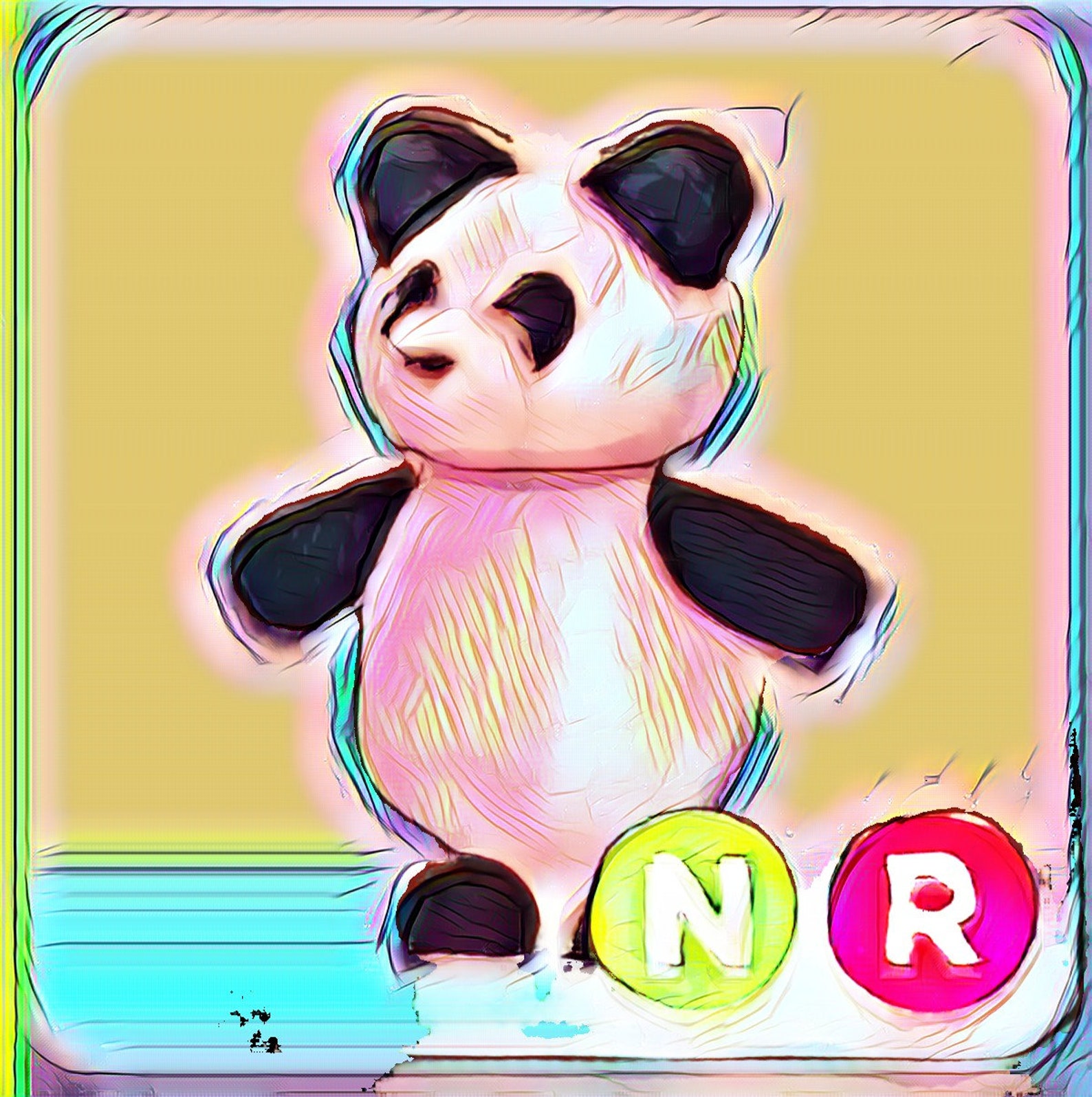 Adopt Me Neon Ride Panda Etsy