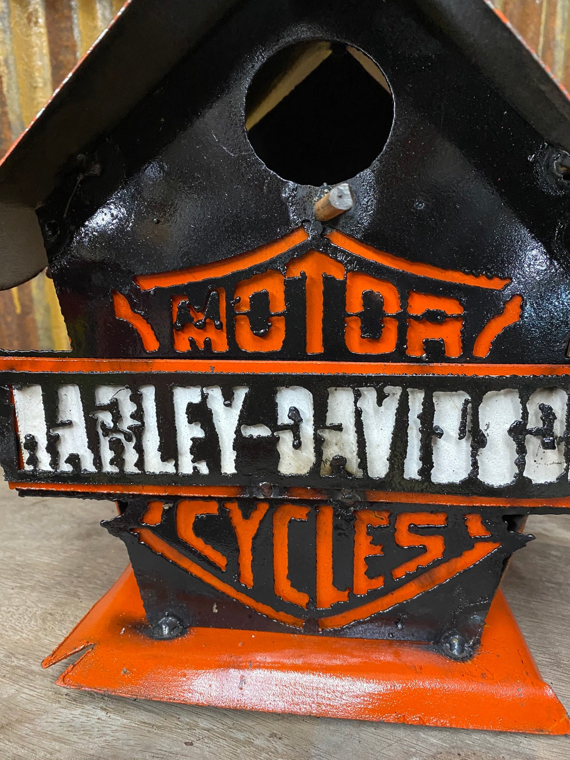 Metal HarleyDavidson Birdhouse Etsy