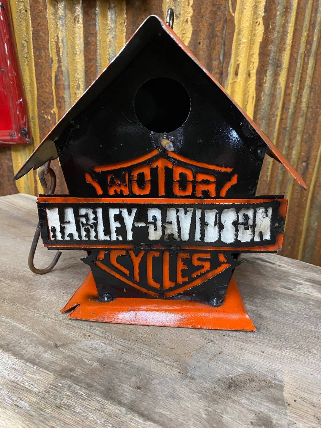 Metal Harleydavidson Birdhouse Etsy
