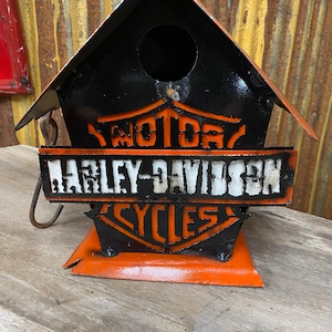 Metal Harley-Davidson Birdhouse