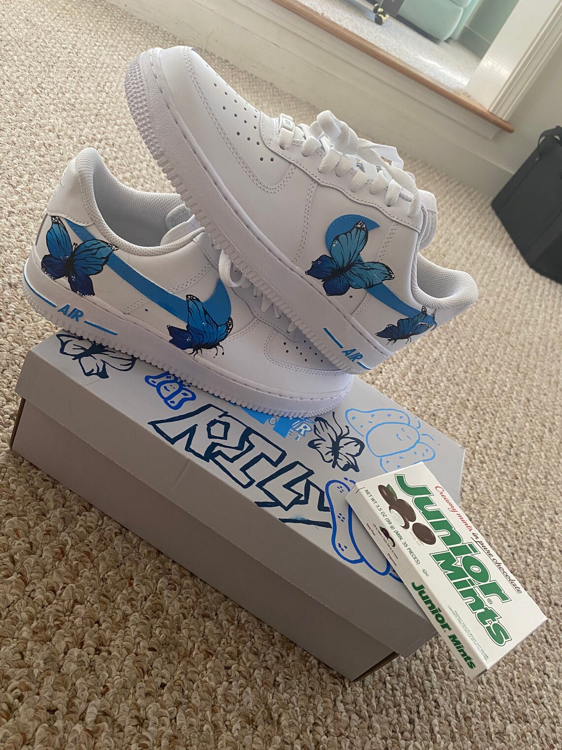 custom shoes butterfly