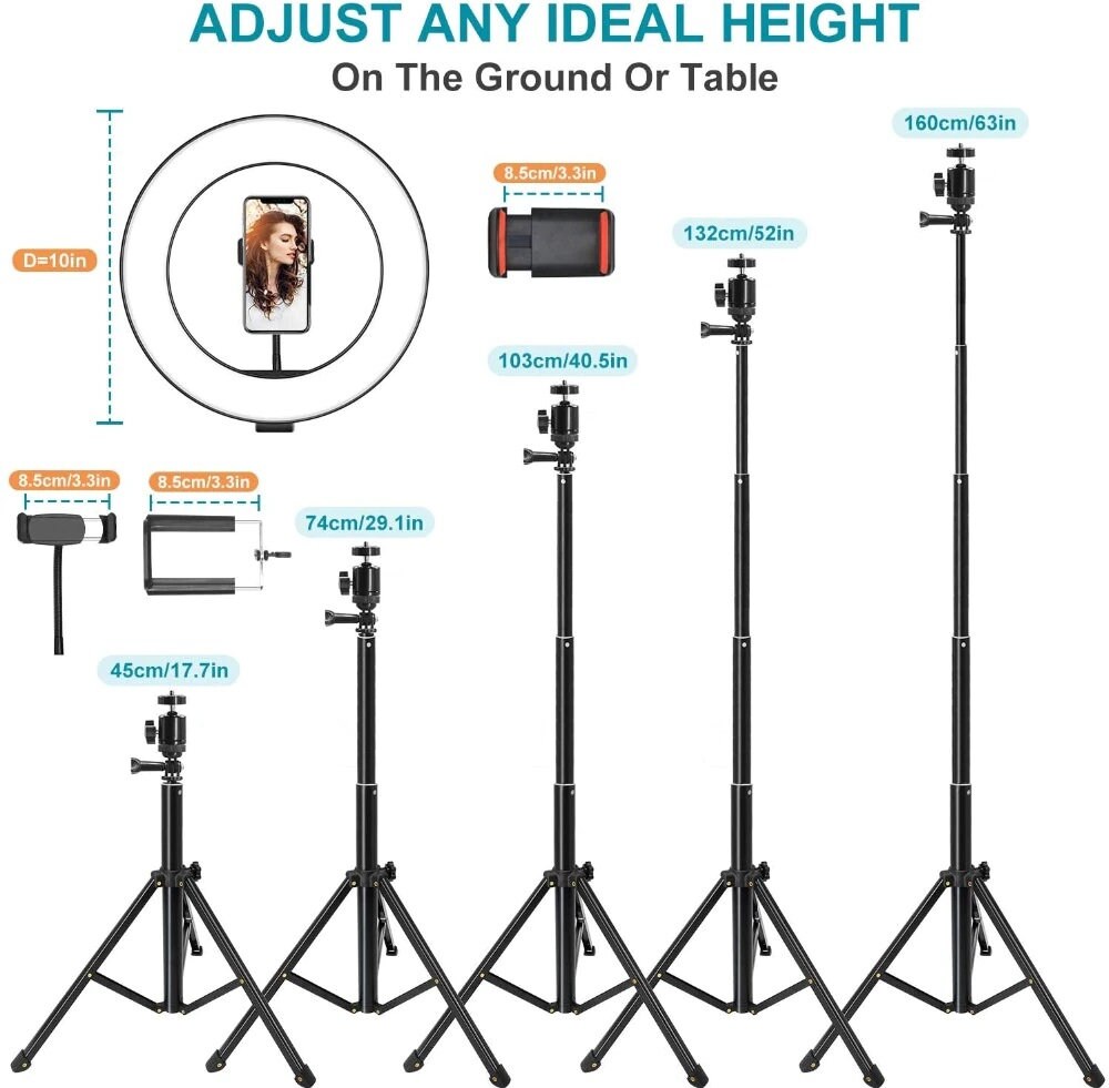 16/26cm LED Ring Light with Stand Photography Flash Lamp with Etsy