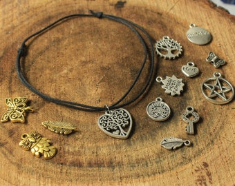 plain black thread anklet
