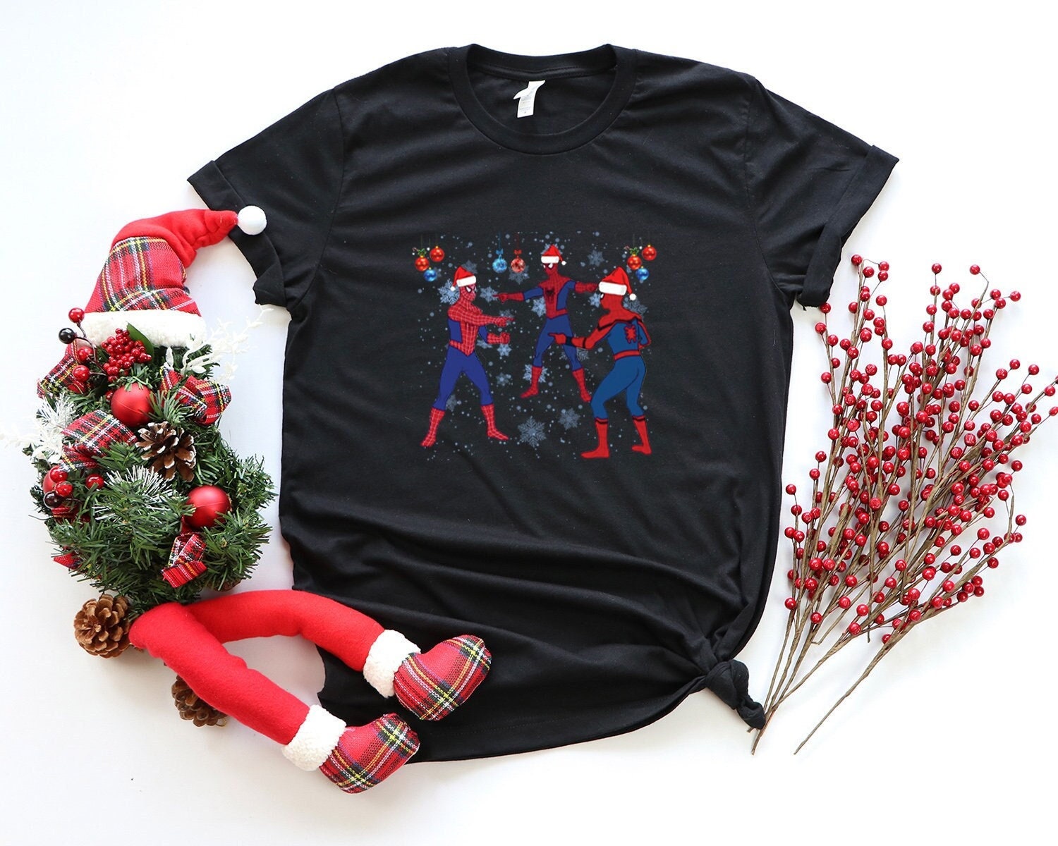 Discover Spiderman Christmas shirt, Multiverse Spiderman T-Shirt, 3 Spiderman Mem