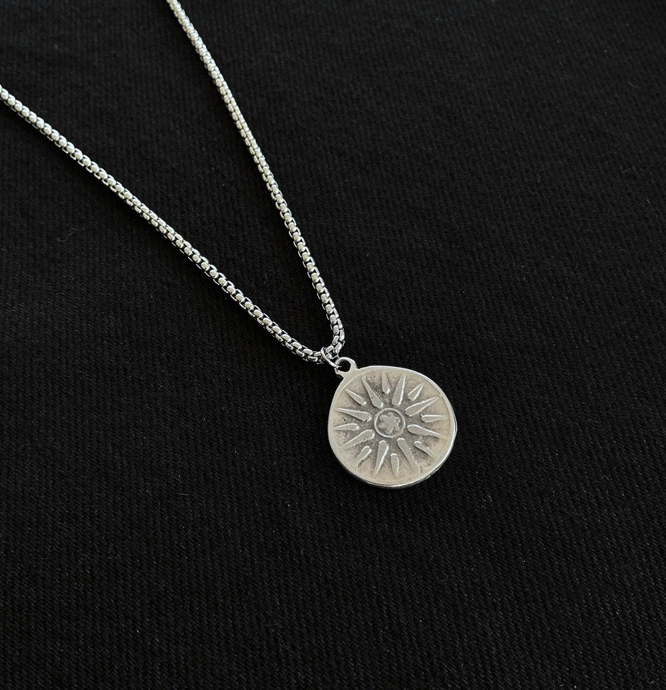 Vergina Sun Silver Pendant - Etsy