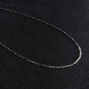 Collana a catena graffetta da uomo / collana a catena sottile / argento rodiato / Regalo per lui