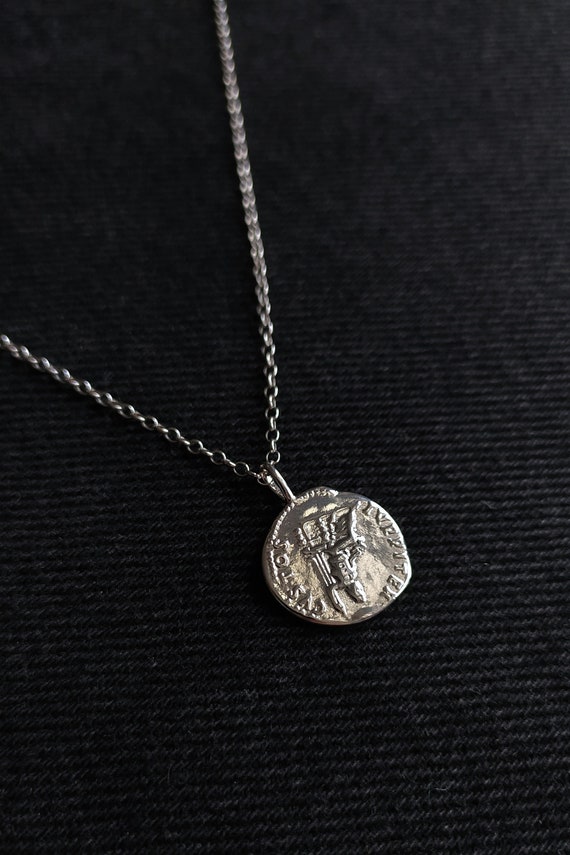 Ancient Roman Dinar Coin Necklace for Men Men s Pendant