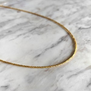 14K Gold Vermeil Margarita Ketten Halskette: Sterling Silber Schichtkette