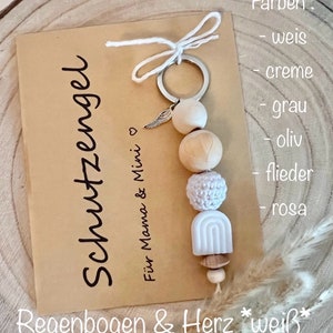 Mama & Baby Geschenk Schutzengel Schlüsselanhänger Geburt Taufe Mama Karte Mitbringsel Geburtsgeschenk Babyparty Glücksbringer Muttertag Bild 8