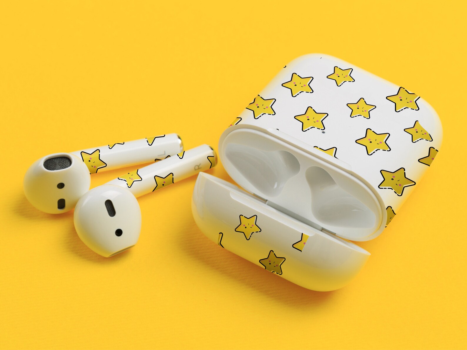 Cartoon stars print AirPods Skin stars airpod cartoon Cute | Etsy