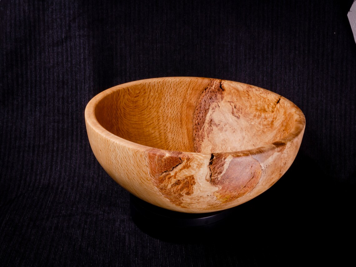 Large Stunning Oak Burl Wood Bowl Etsy