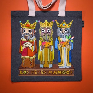 Los Reyes Mango Recycle Dark Canvas Tote Bag