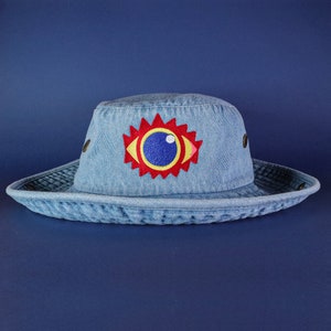 Blue Denim Black Safari Eye Hat