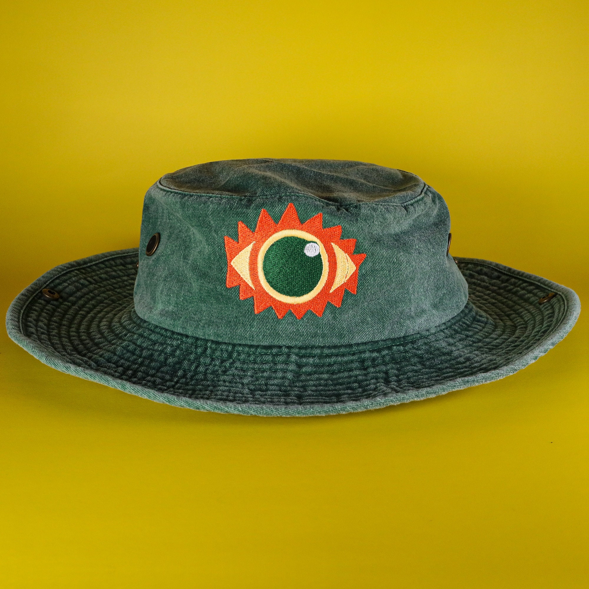 Blue Denim Black Safari Eye Hat