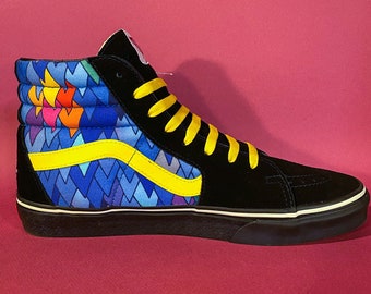 Ynohabialuz Blue High-top customs sneakers