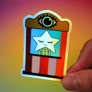 Puerto Rican Toy Theater Holographic Sticker