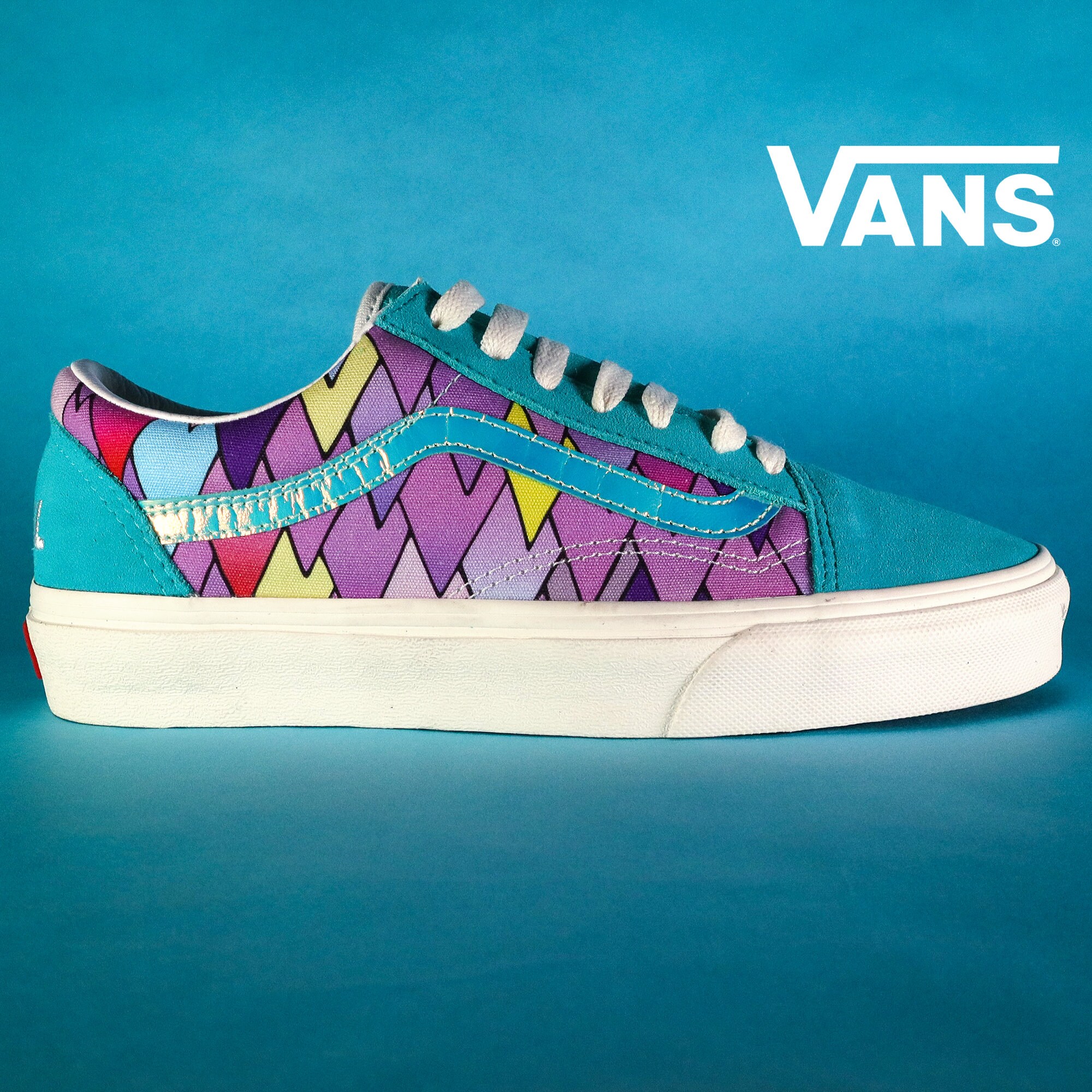 turquoise and purple vans
