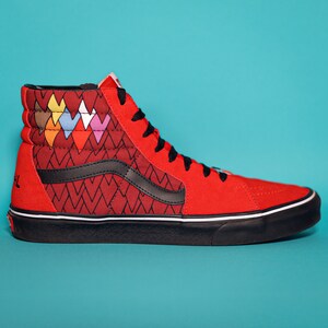 Ynohabialuz Red High-top customs sneakers