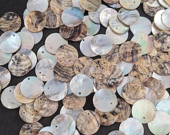 15 mm Akoya Shell Charms, Mother of Pearl Pendants, Craft Supplies EU
