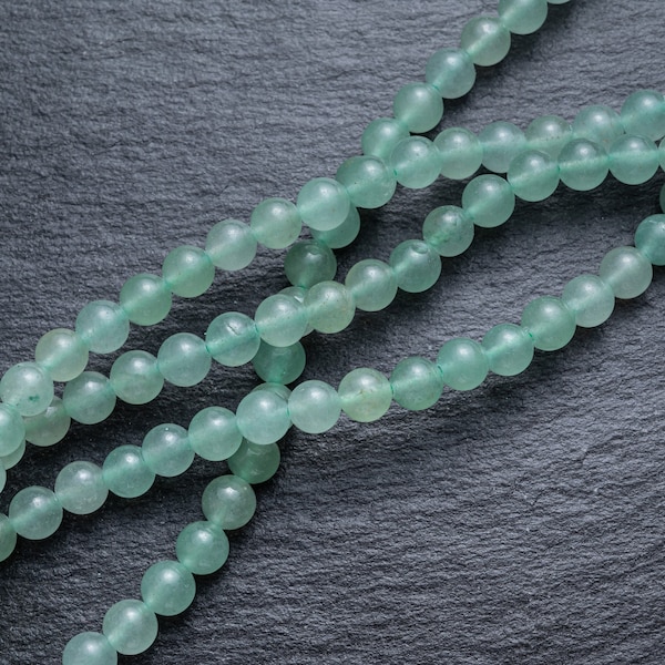 Natural Green Aventurine beads, 4 mm, 6 mm, 8 mm Craft Supplies EU, Gemstone beads, mala beads