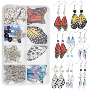 DIY Butterffly Wing Dangle Earring Making Kit, Jewelry Making Kit