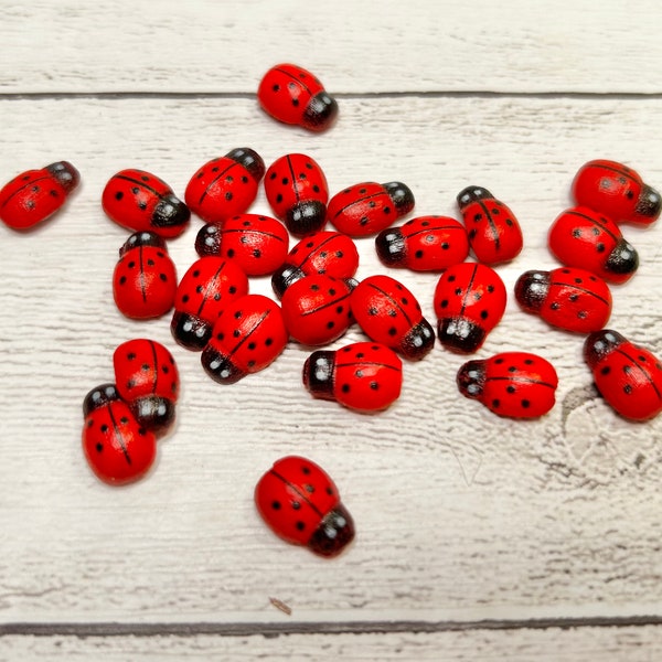 Wooden Ladybug Etsy