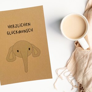 Papyrus Geburtstagskarte Zum 2. Geburtstag – Mit 3D-Elefant Aus Filz, Folie & Harz, Inkl. Rotem Umschlag