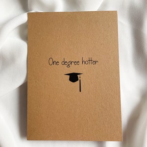 Postcard made of kraft paper School graduation card Gift for graduation, bachelor, master, studies, for him, for her