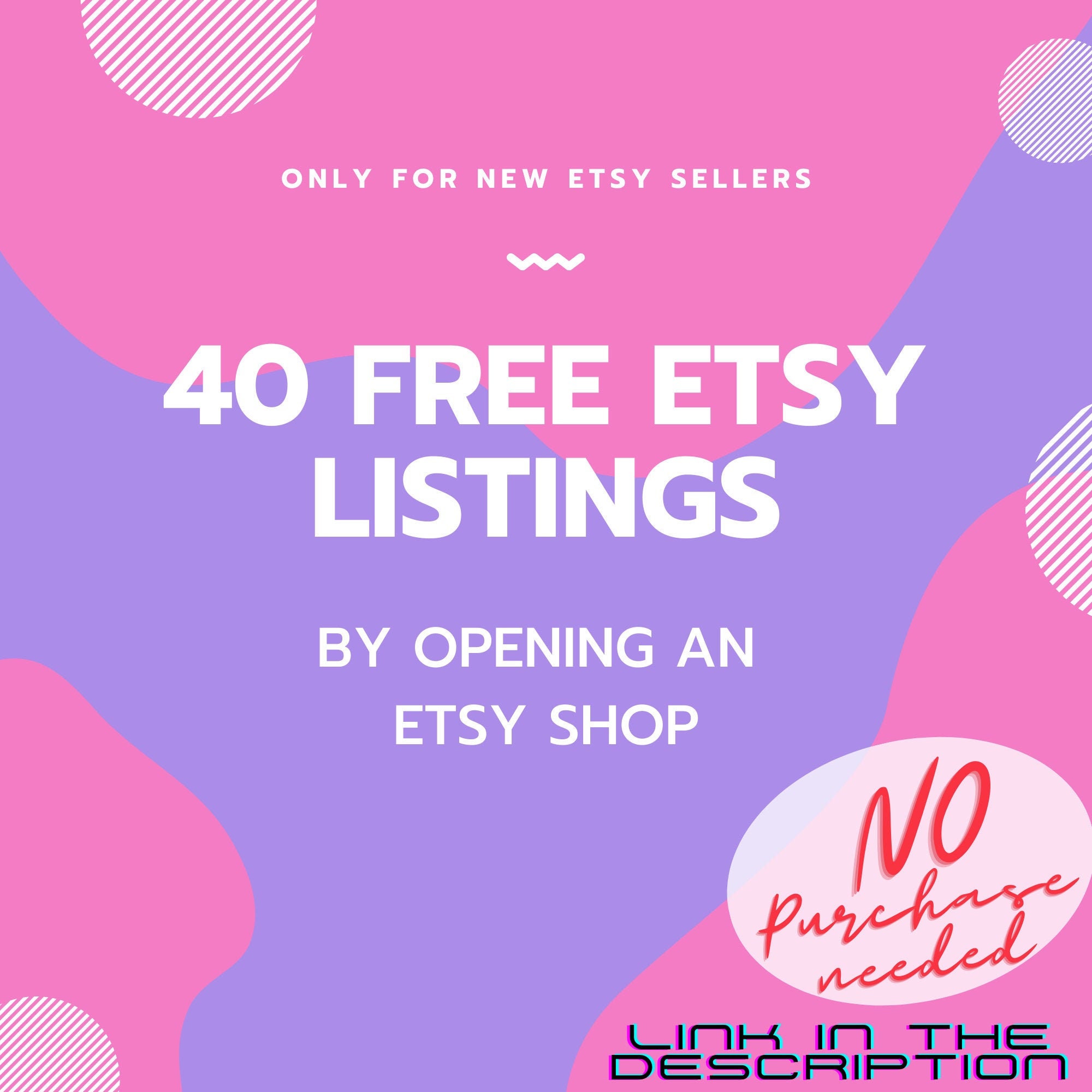 40 Free Etsy Listings New Seller on Etsy Etsy 40 Free - Etsy Canada