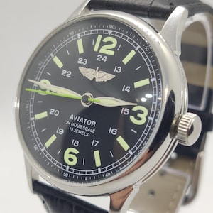 Orologio da aviatore vintage Sturmanskie, orologio militare da uomo dell&#39;URSS, anni &#39;70