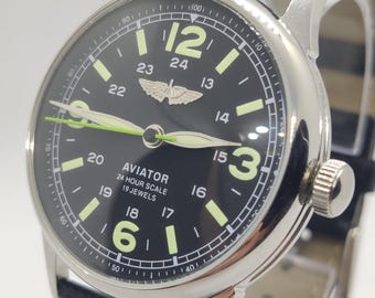 Reloj de aviador Sturmanskie vintage, reloj militar soviético para hombre, década de 1970