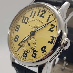 Wrist Watch Pobeda Aviation -Men&#39;s Mechanical watch, Vintage watch, Antique watch, Watch for men, Gift for men, Jewelry for men, wrist watch
