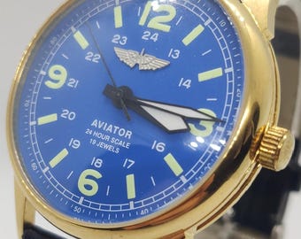 Reloj de aviador Sturmanskie vintage, reloj militar soviético para hombre, década de 1970