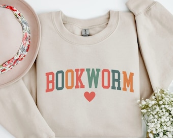 Retro Bookworm Sweatshirt,Teacher Book Sweatshirt,Reading Shirt, ESL Teacher Sweatshirt, Cute Teacher Reading Sweatshirt,Teacher Team,ED41