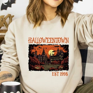 Halloweentown Est 1998 Sweatshirt, Halloweentown University, Retro Halloweentown Sweatshirt, Fall Sweatshirt, Halloween Sweatshirt,PR421