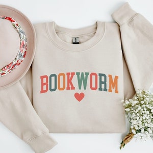 Retro Bookworm Sweatshirt,Teacher Book Sweatshirt,Reading Shirt, ESL Teacher Sweatshirt, Cute Teacher Reading Sweatshirt,Teacher Team,ED41