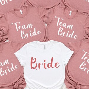 Team Bride Shirts, Bride shirt, Bride Squad T-shirts, Hen Party T-shirts, Bachelorette Party T-shirts, Bridal Party T-shirts