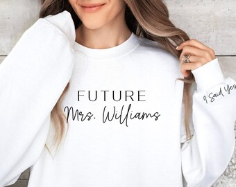 Engagement gift, future mrs sweatshirt, new mrs sweatshirt, bride to be gift, custom bridal gift, bride t-shirt, future mrs tee,PR438
