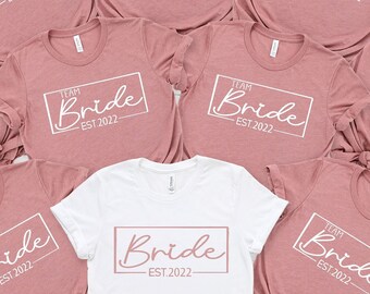 Team Bride Shirts, Bride shirt, Bride Squad T-shirts, Hen Party T-shirts, Bachelorette Party T-shirts, Bridal Party T-shirts